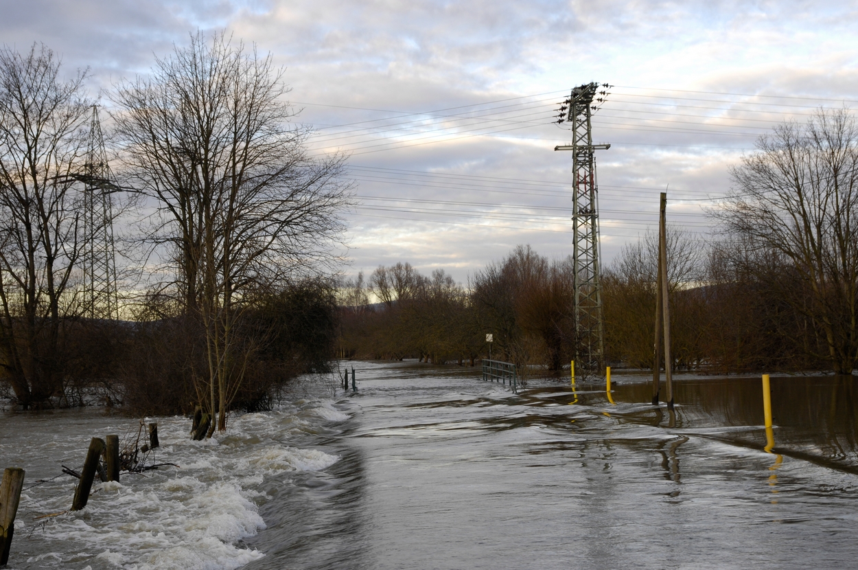 Weser, Hochwasser Mllenbeck